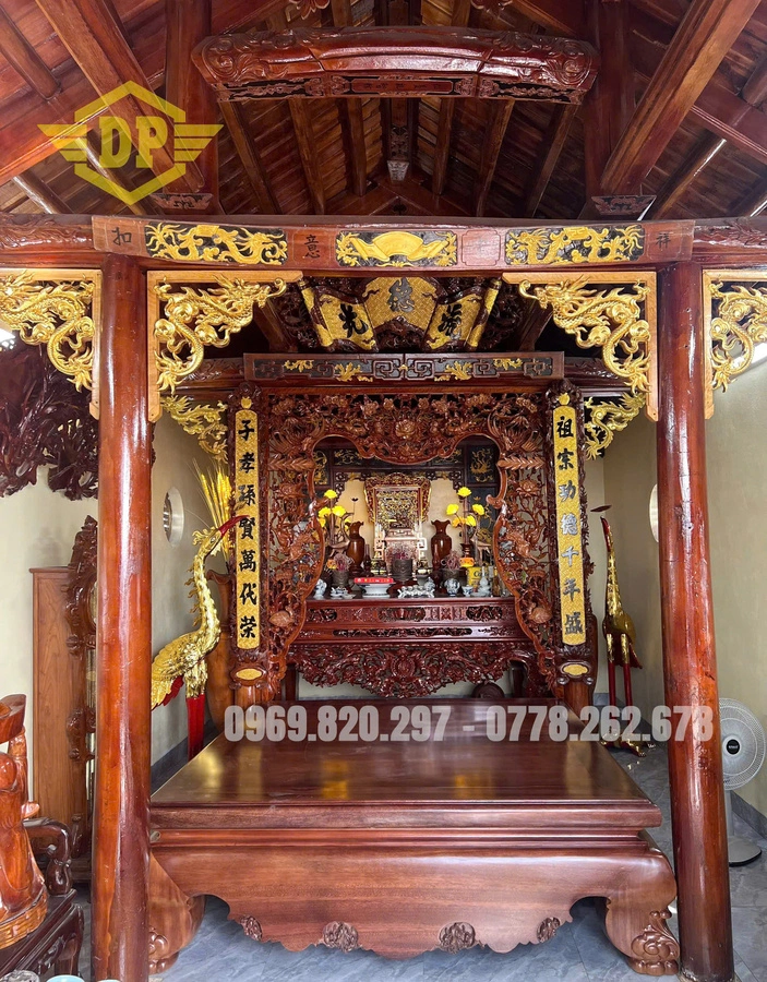 Dự án thi công võng thờ, sập thờ gỗ gụ