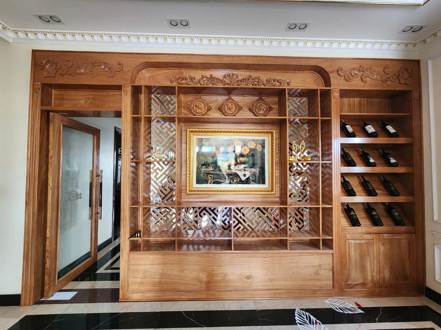 Thi công vách ngăn phòng khách