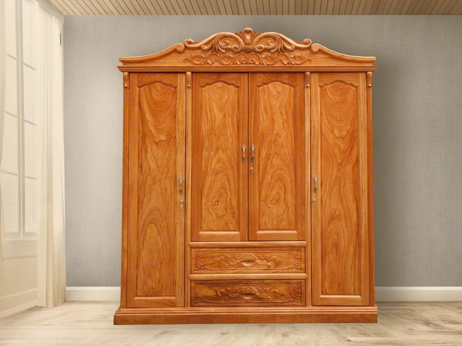 Tủ quần áo 4 cánh, phong cách tối giản