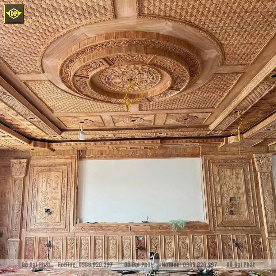 Thi công nội thất trần, vách