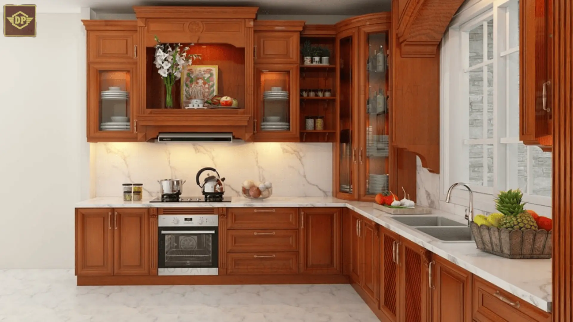 Tủ bếp gỗ tự nhiên - Giải pháp hoàn hảo cho không gian bếp