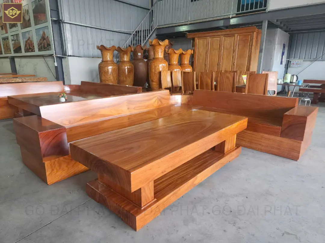 Sofa nguyên khối gỗ tự nhiên – Đẳng cấp, bền bỉ, sang trọng