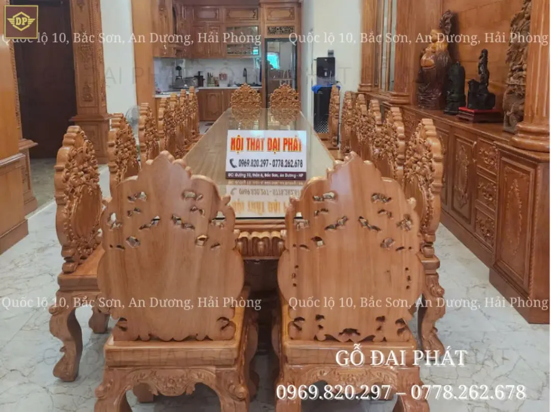 Mẫu bàn ghế gỗ gõ tự nhiên đẹp, chất lượng và đẳng cấp